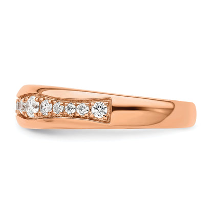 14K Roségold 0,375 ct. Laborgezüchteter Diamant VS/SI+ G+ Fashion-Ring
