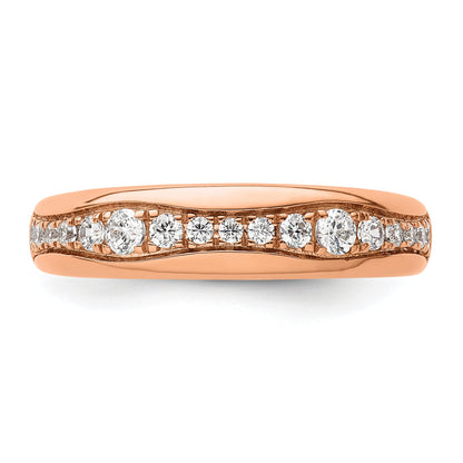 14K Roségold 0,375 ct. Laborgezüchteter Diamant VS/SI+ G+ Fashion-Ring