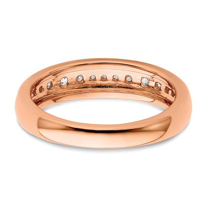 14K Roségold 0,375 ct. Laborgezüchteter Diamant VS/SI+ G+ Fashion-Ring