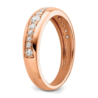 14K Roségold 0,375 ct. Laborgezüchteter Diamant VS/SI+ G+ Fashion-Ring