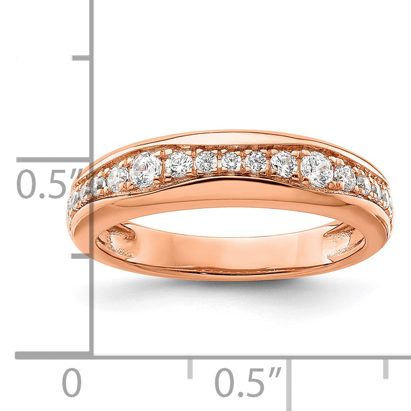 14K Roségold 0,375 ct. Laborgezüchteter Diamant VS/SI+ G+ Fashion-Ring