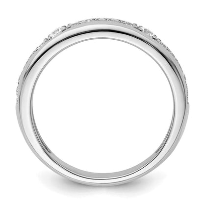 14K Weißgold Ring mit 0,375 ct. im Labor gezüchteten Diamanten, VS/SI+, G+