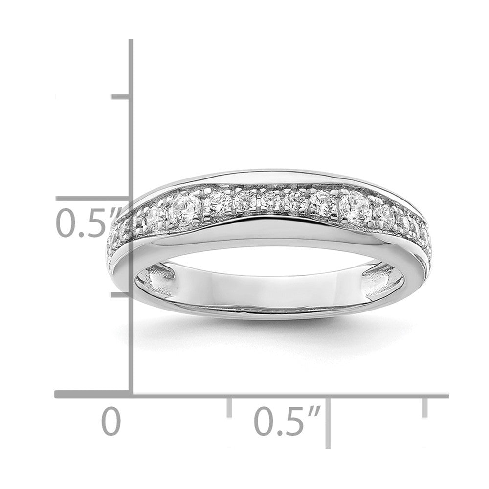 14K Weißgold Ring mit 0,375 ct. im Labor gezüchteten Diamanten, VS/SI+, G+