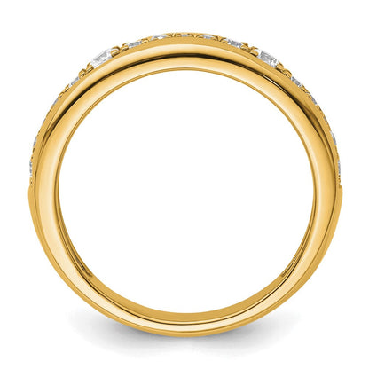 14K Gelbgold Ring mit 0,375 ct. Labor gezüchteten Diamanten VS/SI+ G+