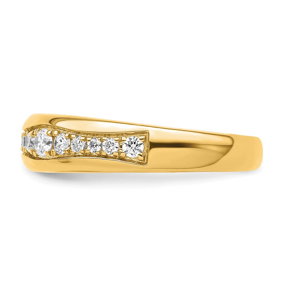 14K Gelbgold Ring mit 0,375 ct. Labor gezüchteten Diamanten VS/SI+ G+