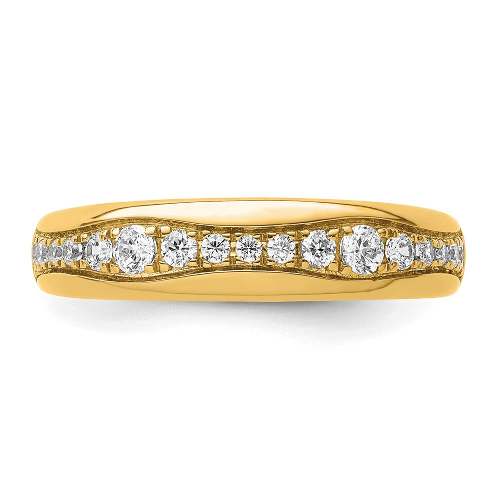 14K Gelbgold Ring mit 0,375 ct. Labor gezüchteten Diamanten VS/SI+ G+