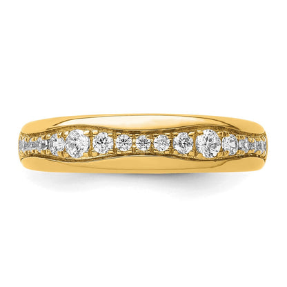 14K Gelbgold Ring mit 0,375 ct. Labor gezüchteten Diamanten VS/SI+ G+