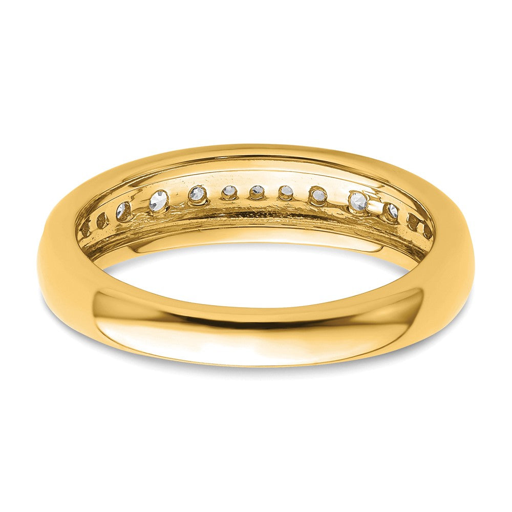 14K Gelbgold Ring mit 0,375 ct. Labor gezüchteten Diamanten VS/SI+ G+