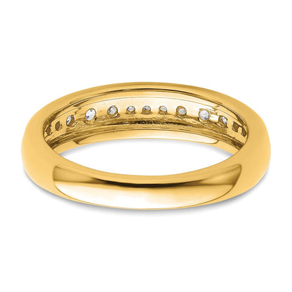 14K Gelbgold Ring mit 0,375 ct. Labor gezüchteten Diamanten VS/SI+ G+