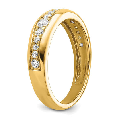 14K Gelbgold Ring mit 0,375 ct. Labor gezüchteten Diamanten VS/SI+ G+