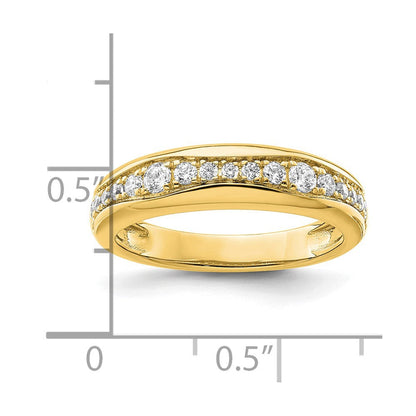 14K Gelbgold Ring mit 0,375 ct. Labor gezüchteten Diamanten VS/SI+ G+