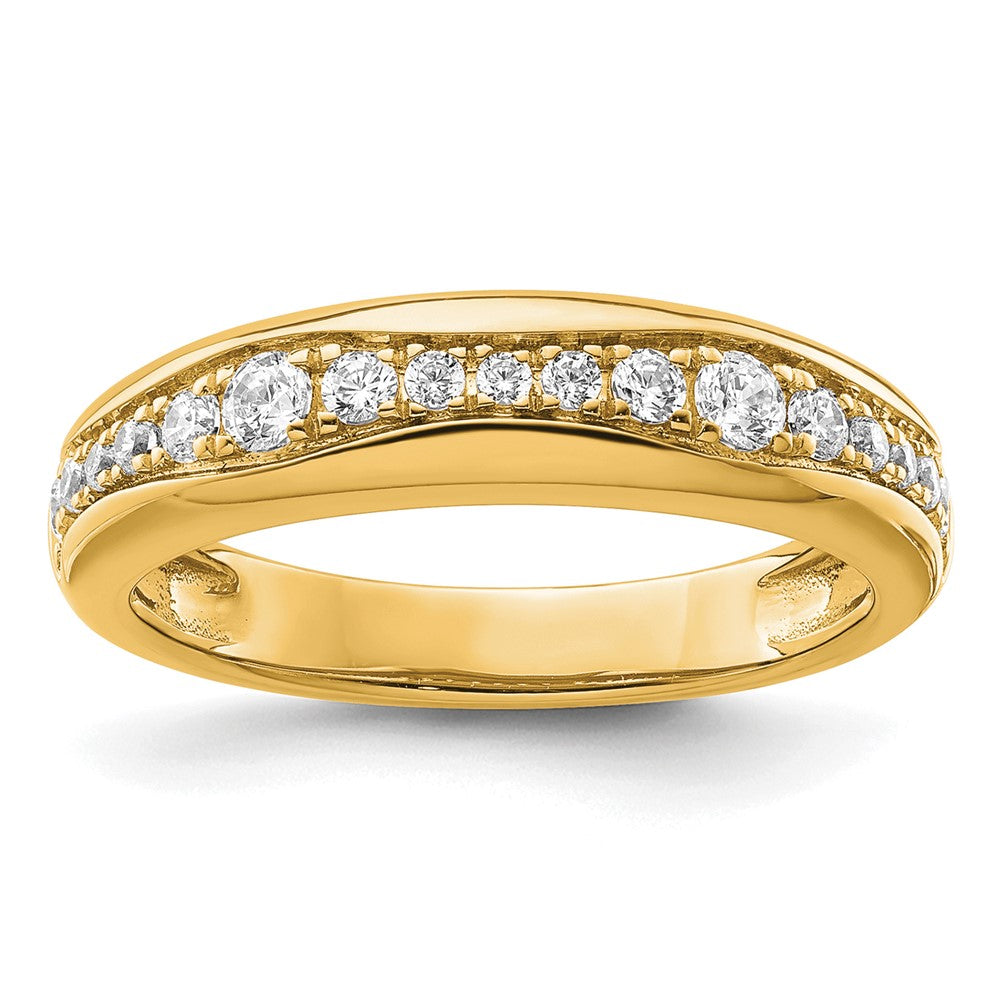 14K Gelbgold Ring mit 0,375 ct. Labor gezüchteten Diamanten VS/SI+ G+