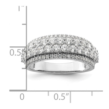 14K Weißgold Fashion-Ring mit 1,5 ct. im Labor gezüchteten Diamanten, VS/SI+ G+