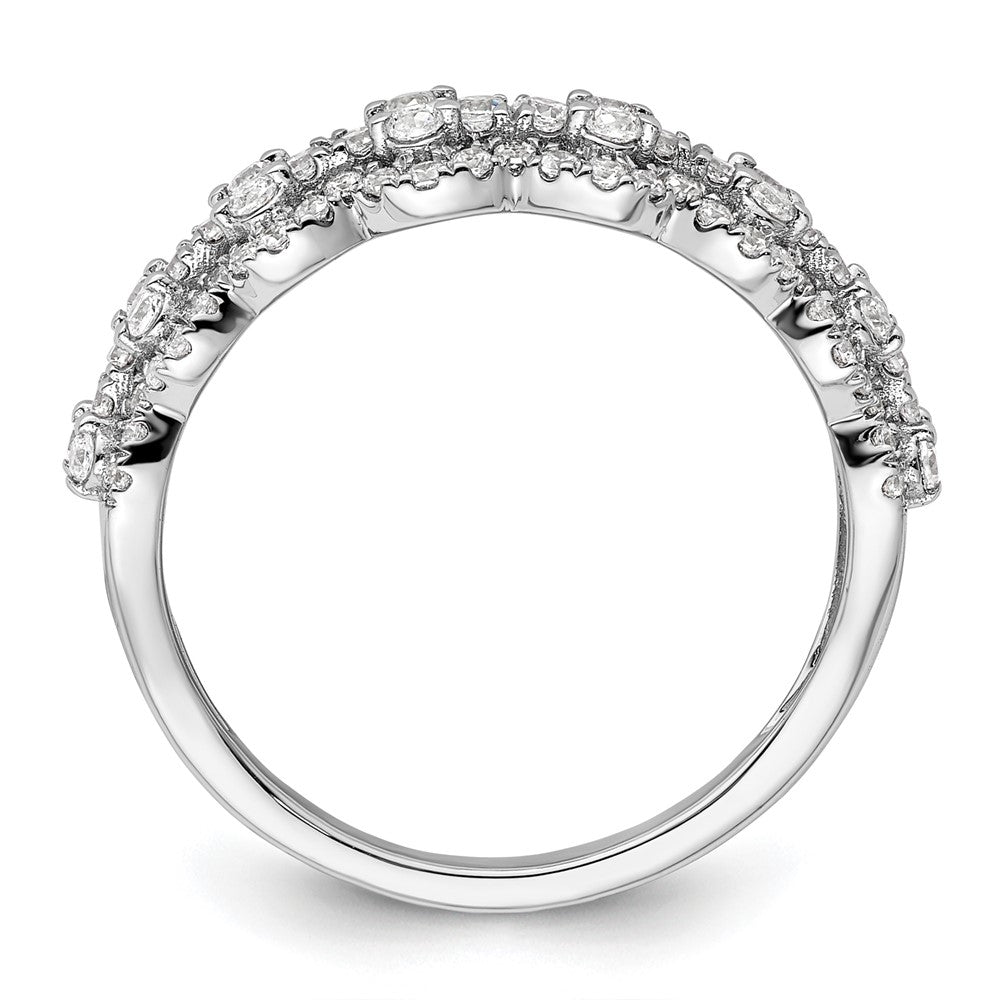 14K Weißgold Ring mit Laborgezüchteten Diamanten VS/SI+ G+