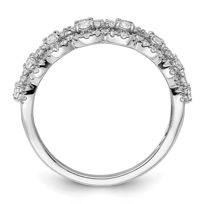 14K Weißgold Ring mit Laborgezüchteten Diamanten VS/SI+ G+