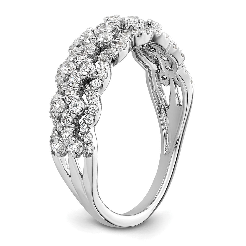 14K Weißgold Ring mit Laborgezüchteten Diamanten VS/SI+ G+