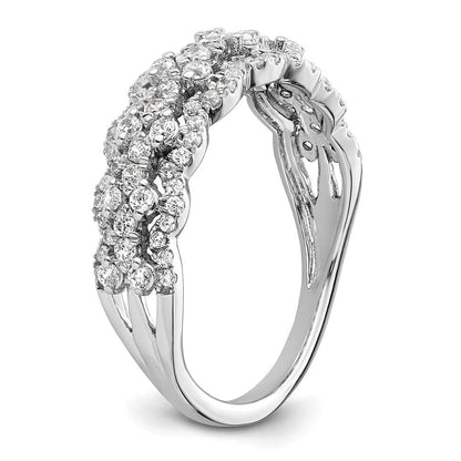 14K Weißgold Ring mit Laborgezüchteten Diamanten VS/SI+ G+
