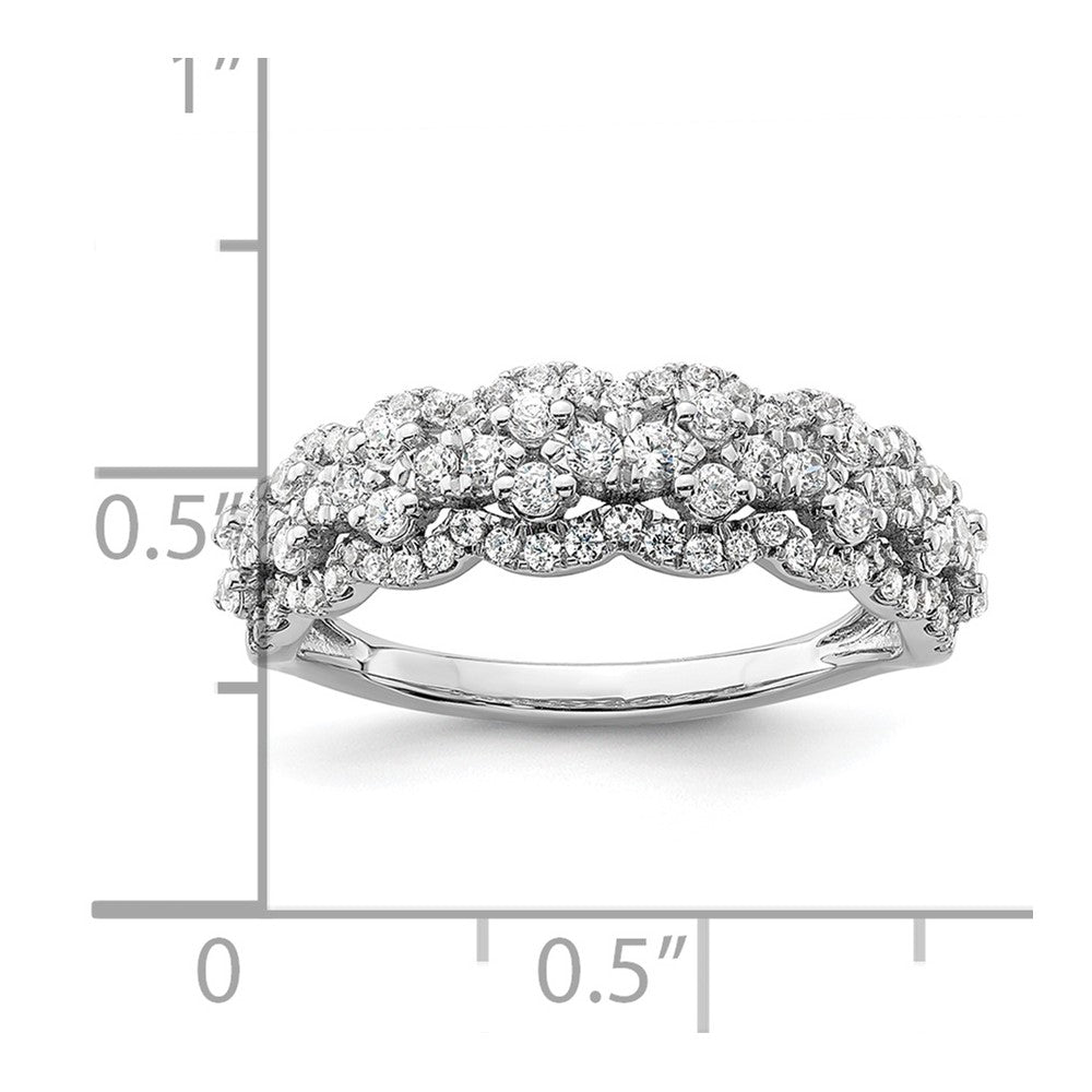 14K Weißgold Ring mit Laborgezüchteten Diamanten VS/SI+ G+