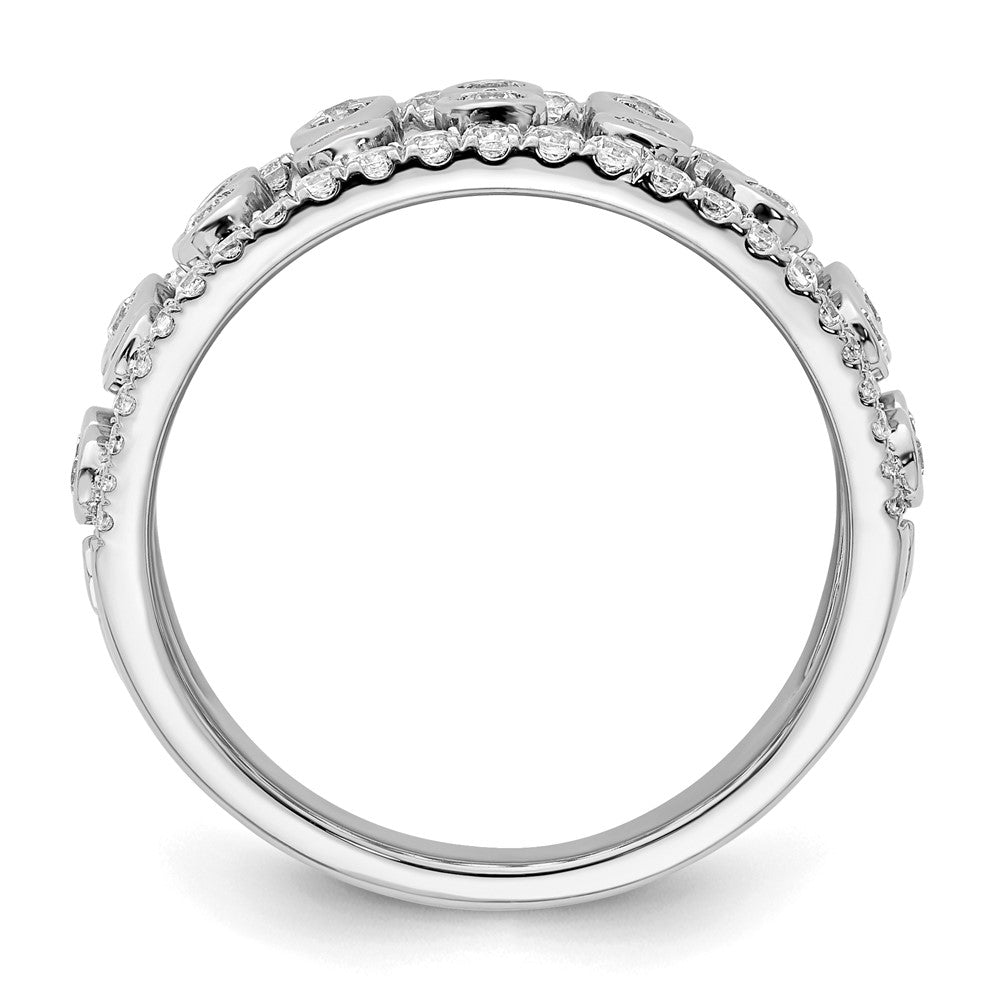 14K Weißgold Ring mit 0,75 ct. im Labor gezüchteten Diamanten, VS/SI+ G+