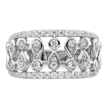 14K Weißgold Ring mit 0,75 ct. im Labor gezüchteten Diamanten, VS/SI+ G+