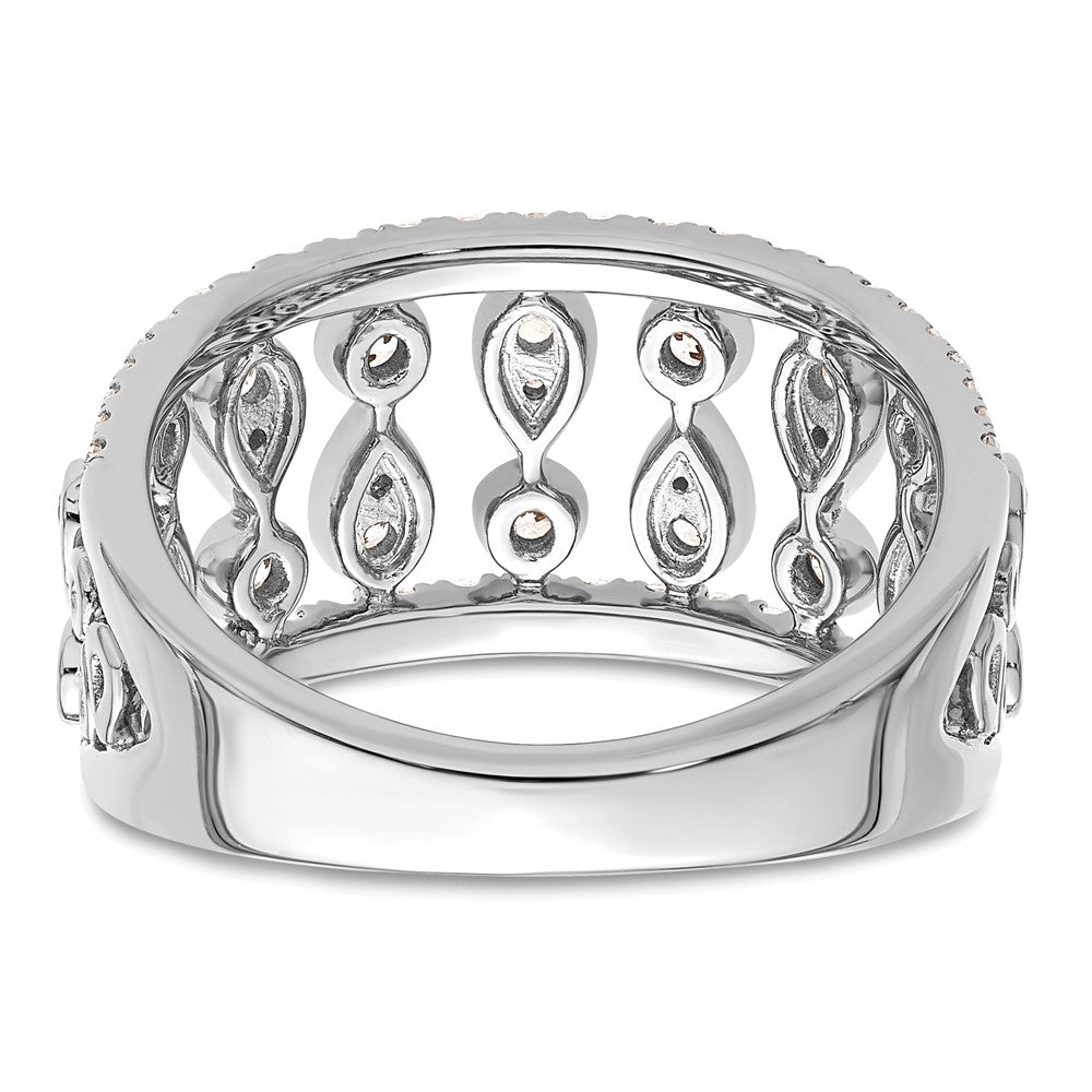14K Weißgold Ring mit 0,75 ct. im Labor gezüchteten Diamanten, VS/SI+ G+