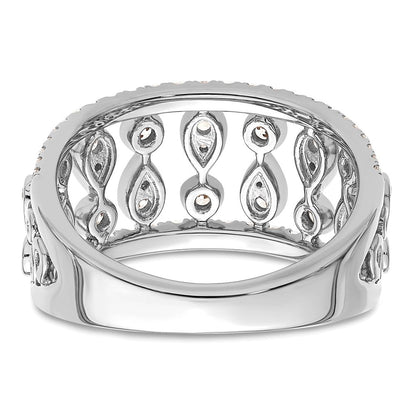 14K Weißgold Ring mit 0,75 ct. im Labor gezüchteten Diamanten, VS/SI+ G+