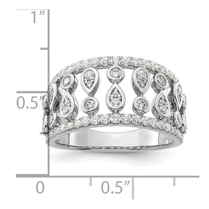 14K Weißgold Ring mit 0,75 ct. im Labor gezüchteten Diamanten, VS/SI+ G+
