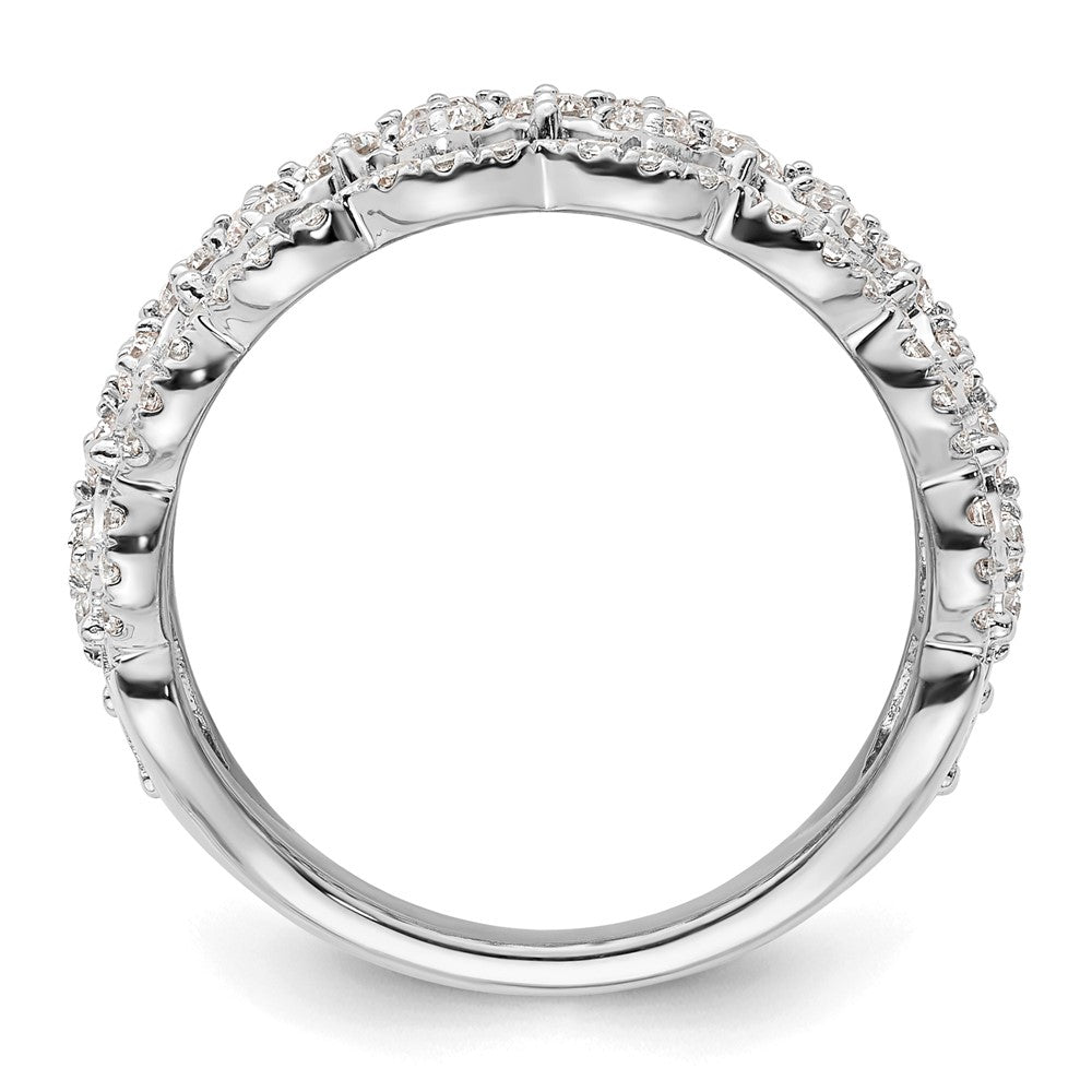14K Weißgold Fashion-Ring mit 1 ct. Labor-gezüchteten Diamanten, VS/SI+ G+