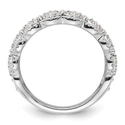 14K Weißgold Fashion-Ring mit 1 ct. Labor-gezüchteten Diamanten, VS/SI+ G+