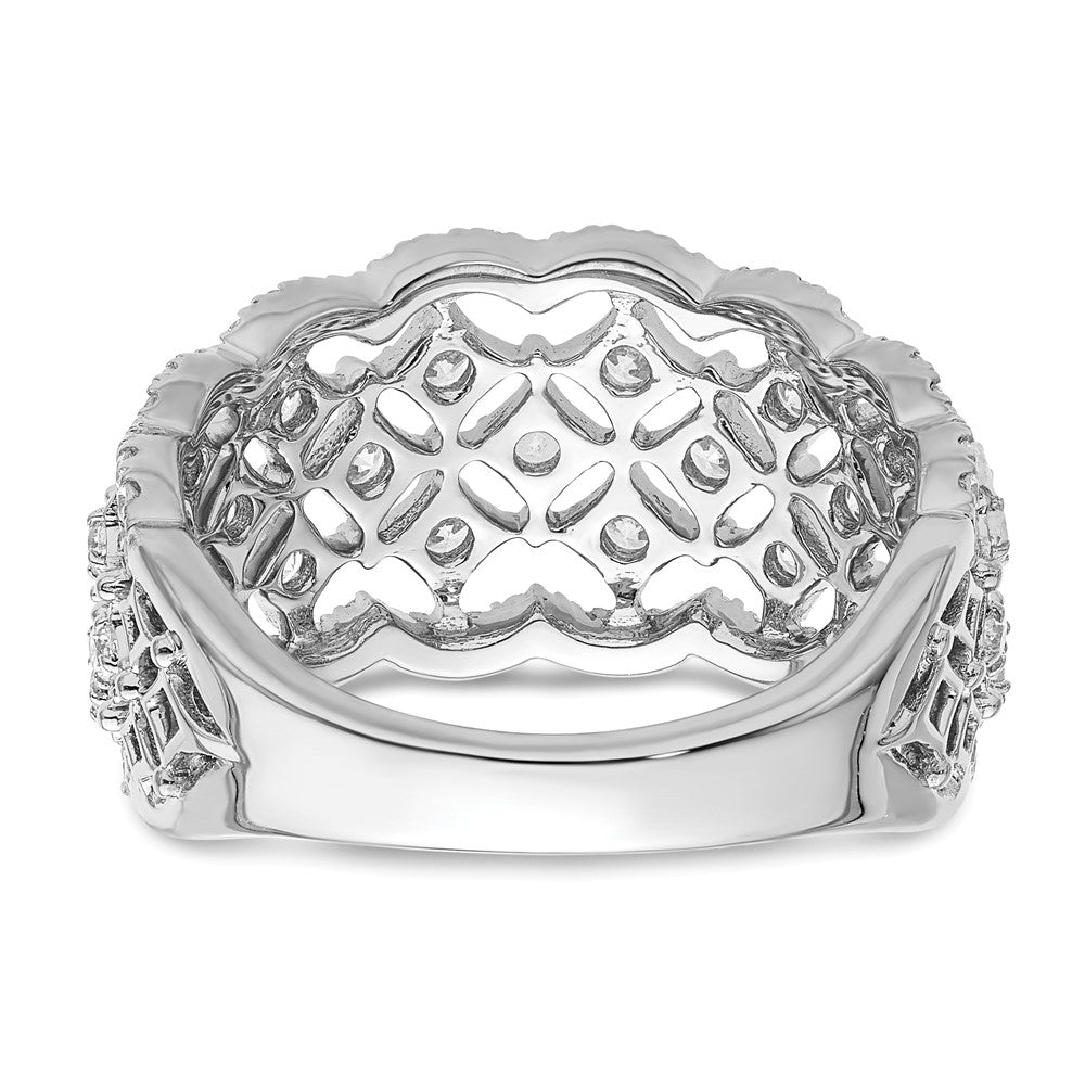 14K Weißgold Fashion-Ring mit 1 ct. Labor-gezüchteten Diamanten, VS/SI+ G+