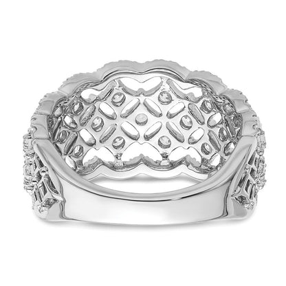14K Weißgold Fashion-Ring mit 1 ct. Labor-gezüchteten Diamanten, VS/SI+ G+