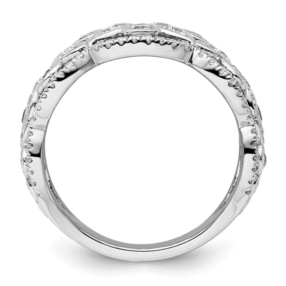 14K Weißgold Fashion-Ring mit 0,875 ct. laborgezüchteten Diamanten VS/SI+ G+