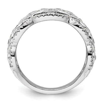 14K Weißgold Fashion-Ring mit 0,875 ct. laborgezüchteten Diamanten VS/SI+ G+