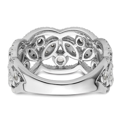 14K Weißgold Fashion-Ring mit 0,875 ct. laborgezüchteten Diamanten VS/SI+ G+