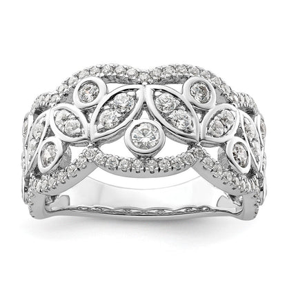 14K Weißgold Fashion-Ring mit 0,875 ct. laborgezüchteten Diamanten VS/SI+ G+