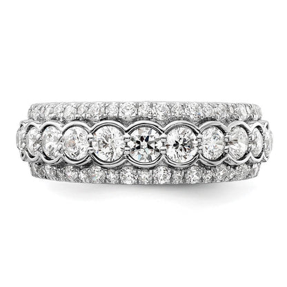 14K Weißgold Ring mit 2 ct. Labor-Diamant VS/SI+ G+, Fashion