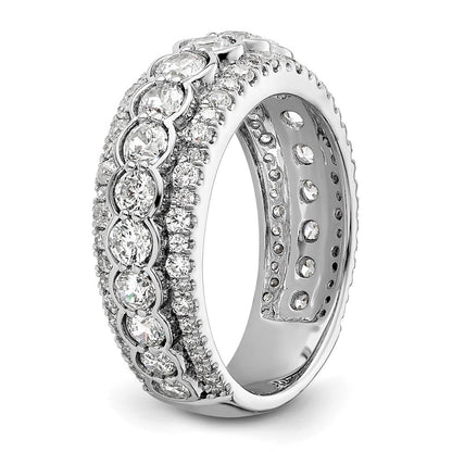 14K Weißgold Ring mit 2 ct. Labor-Diamant VS/SI+ G+, Fashion
