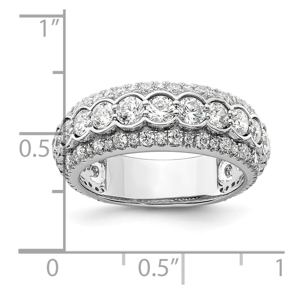 14K Weißgold Ring mit 2 ct. Labor-Diamant VS/SI+ G+, Fashion