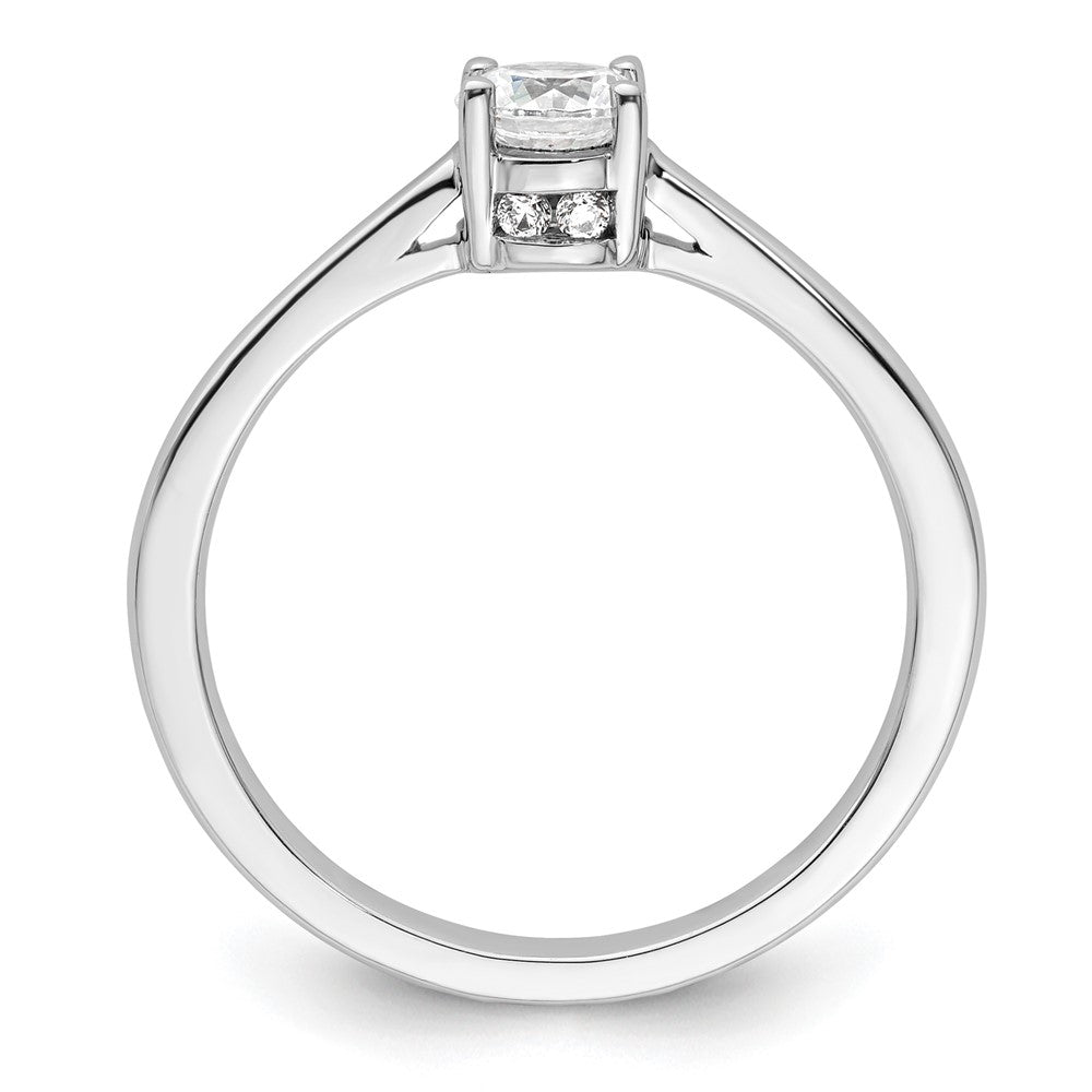 10K Weißgold Verlobungsring mit 1 ct. im Labor gezüchtetem Diamant VS/SI+ G+