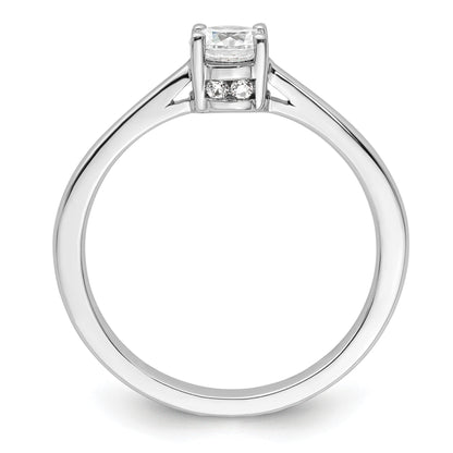 10K Weißgold Verlobungsring mit 1 ct. im Labor gezüchtetem Diamant VS/SI+ G+