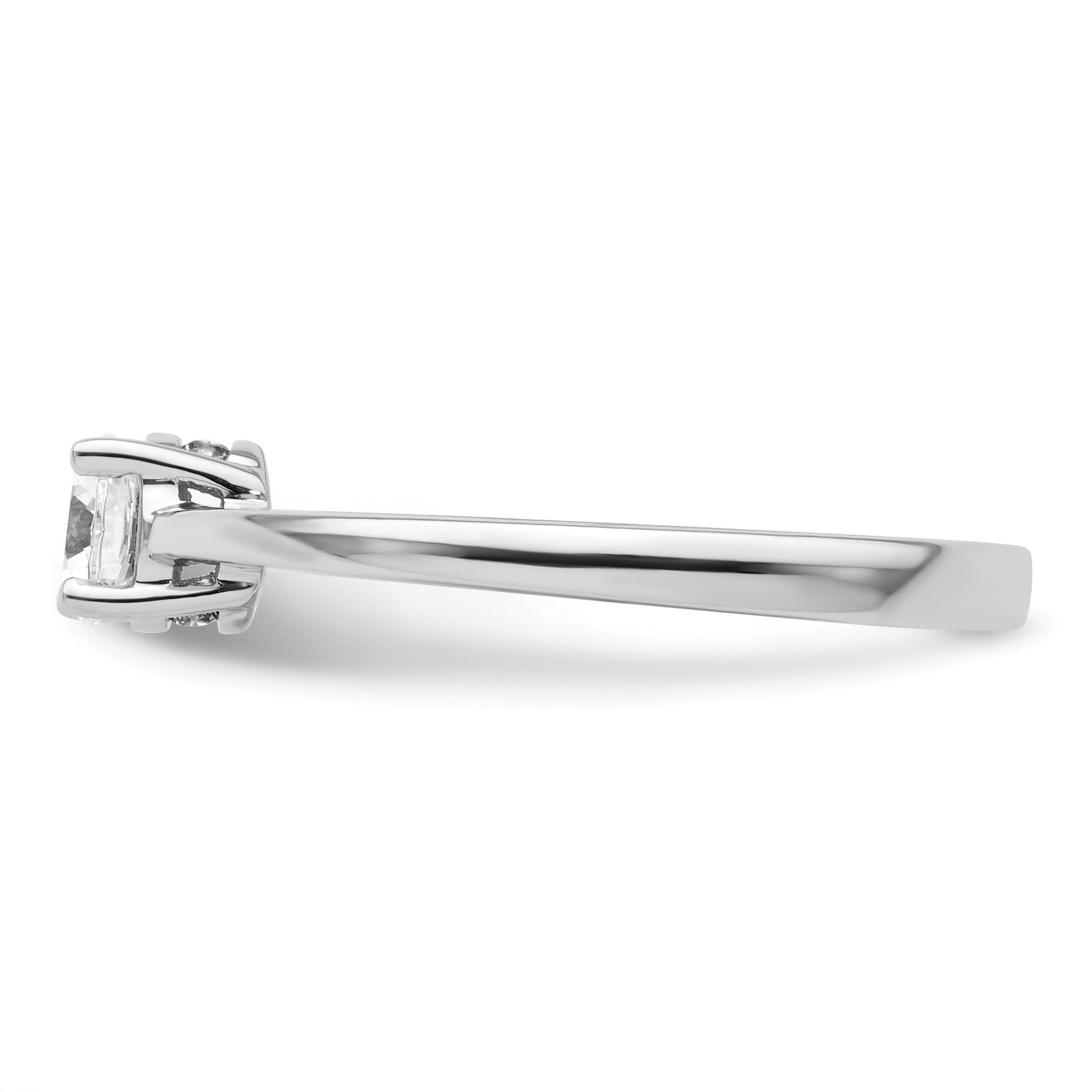 10K Weißgold Verlobungsring mit 1 ct. im Labor gezüchtetem Diamant VS/SI+ G+