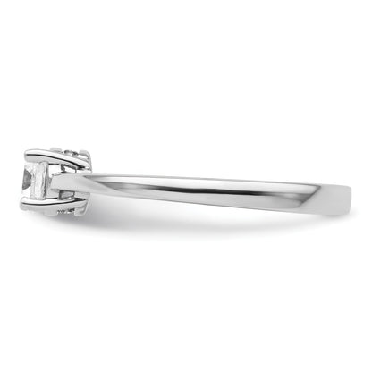 10K Weißgold Verlobungsring mit 1 ct. im Labor gezüchtetem Diamant VS/SI+ G+