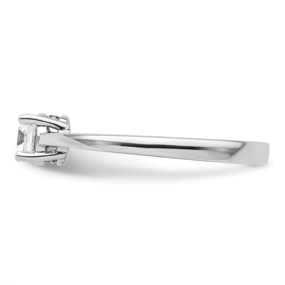 10K Weißgold Verlobungsring mit 1 ct. im Labor gezüchtetem Diamant VS/SI+ G+