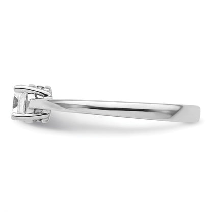 10K Weißgold Verlobungsring mit 1 ct. im Labor gezüchtetem Diamant VS/SI+ G+