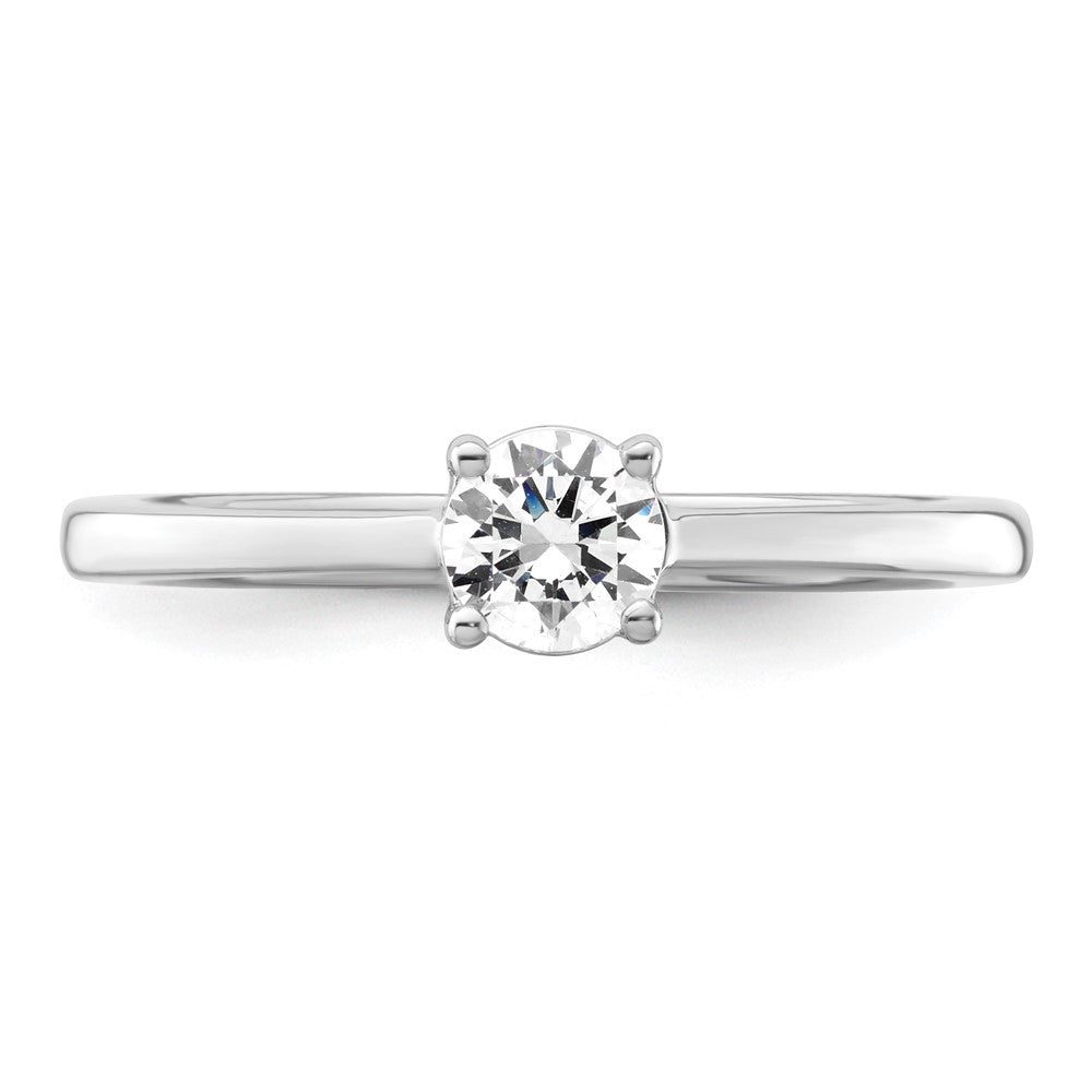 10K Weißgold Verlobungsring mit 1 ct. im Labor gezüchtetem Diamant VS/SI+ G+