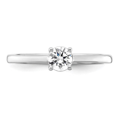 10K Weißgold Verlobungsring mit 1 ct. im Labor gezüchtetem Diamant VS/SI+ G+