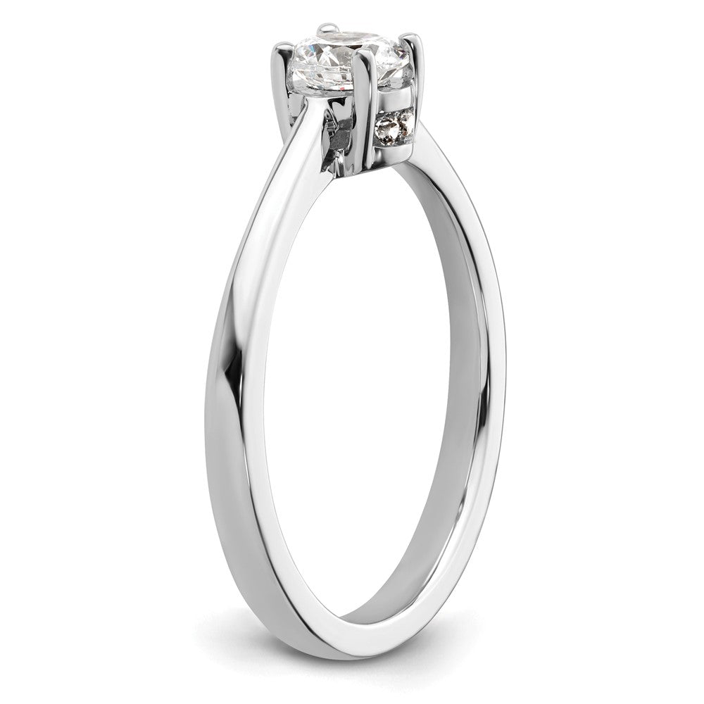 10K Weißgold Verlobungsring mit 1 ct. im Labor gezüchtetem Diamant VS/SI+ G+