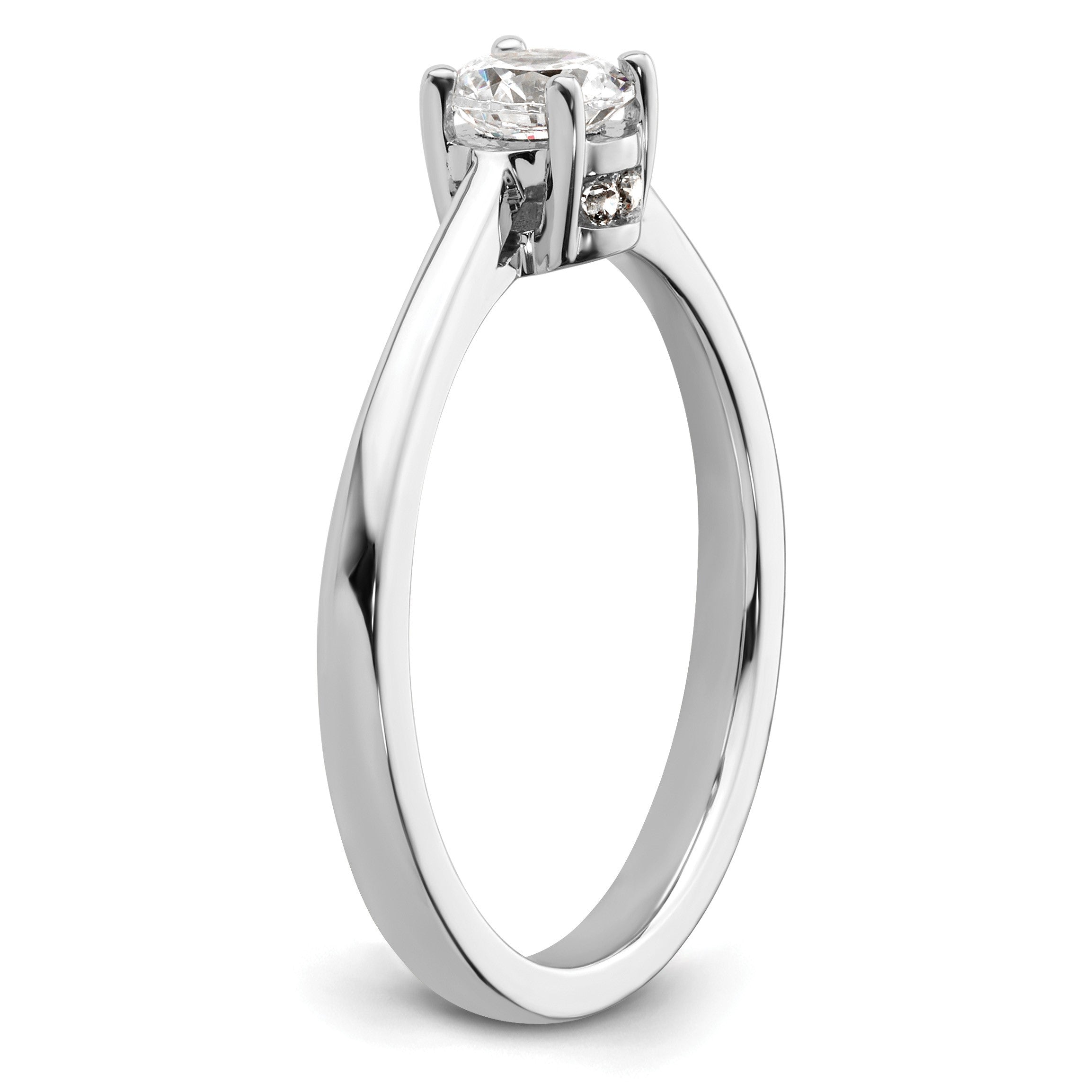 10K Weißgold Verlobungsring mit 1 ct. im Labor gezüchtetem Diamant VS/SI+ G+