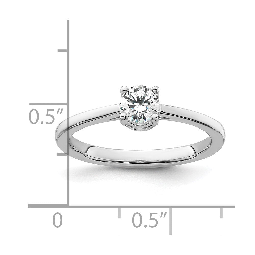 14K Weißgold Verlobungsring mit 1 ct. im Labor gezüchteten Diamanten VS/SI+ G+