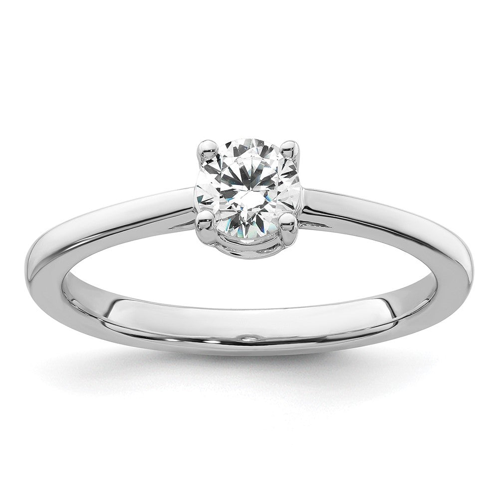 14K Weißgold Verlobungsring mit 1 ct. im Labor gezüchteten Diamanten VS/SI+ G+